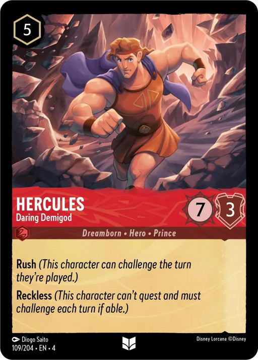 Hercules - Daring Demigod (109/204) [Ursula’s Return] - Lorcana Single