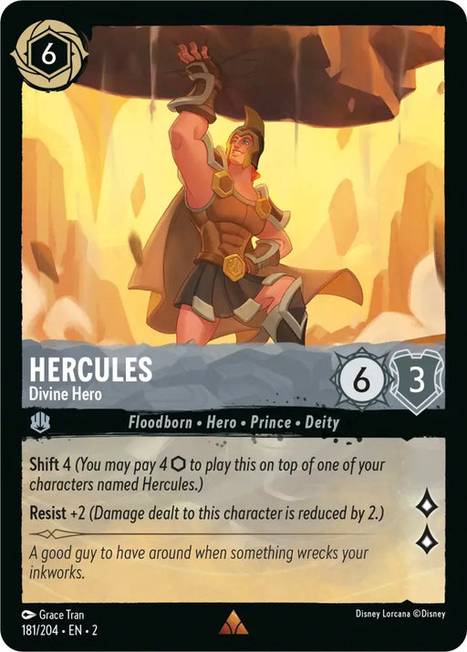 Hercules - Divine Hero (181/204) [Rise of the Floodborn] - Lorcana Single