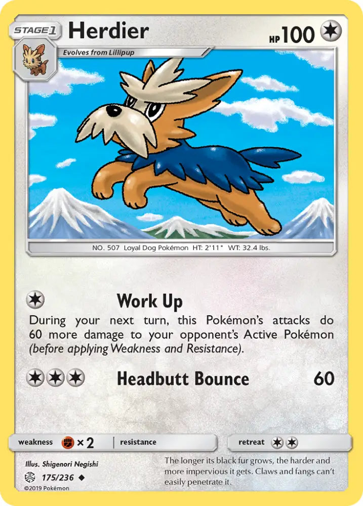 Herdier (175/236) [Sun & Moon: Cosmic Eclipse] - Pokemon Single