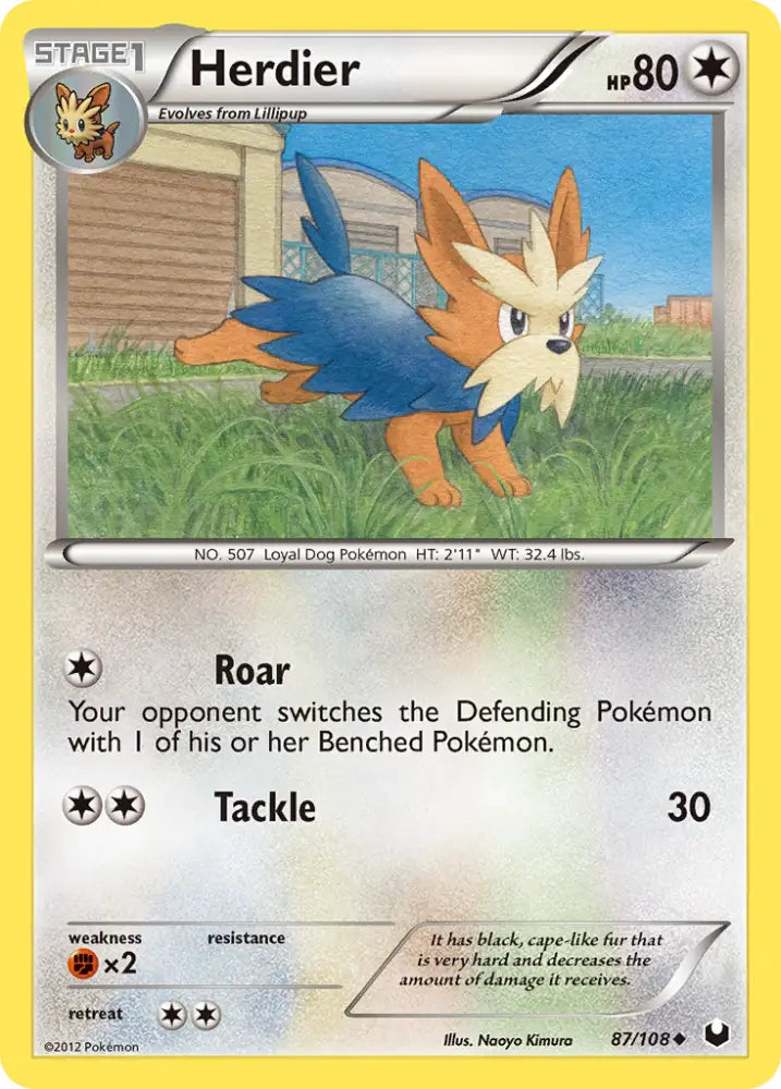 Herdier (87/108) [Black & White: Dark Explorers] - Pokemon Single