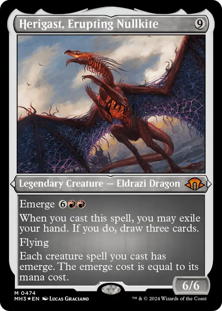 Herigast Erupting Nullkite (Foil Etched) [Modern Horizons 3] - MTG Single