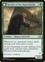Hermit of the Natterknolls // Lone Wolf of the Natterknolls [Shadows over Innistrad] - MTG Single