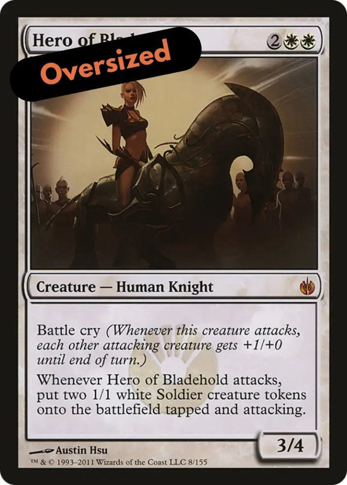 Hero of Bladehold (Mirrodin Besieged) (Oversized) [Oversize Cards] - MTG Single