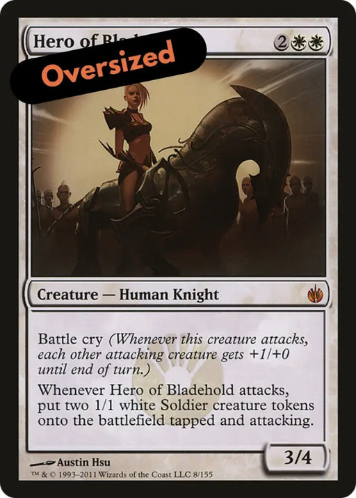 Hero of Bladehold (Mirrodin Besieged) (Oversized) [Oversize Cards] - MTG Single