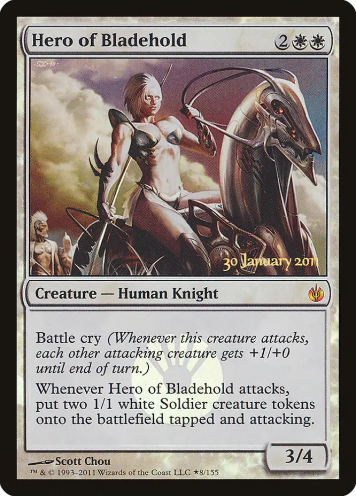 Hero of Bladehold [Mirrodin Besieged Prerelease Promos] - MTG Single