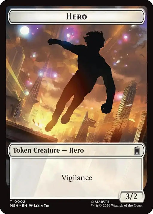 Hero // Robot Villain Double-Sided Token (002/020) [Marvel Super Heroes]