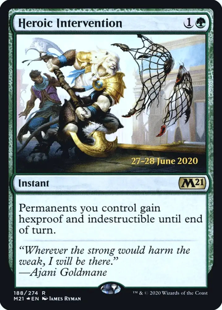 Heroic Intervention [Core Set 2021 Prerelease Promos] - MTG Single