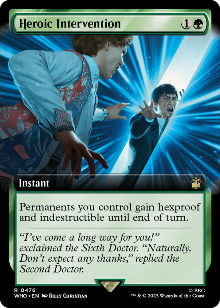 Heroic Intervention (Extended Art) [Doctor Who] - MTG Single