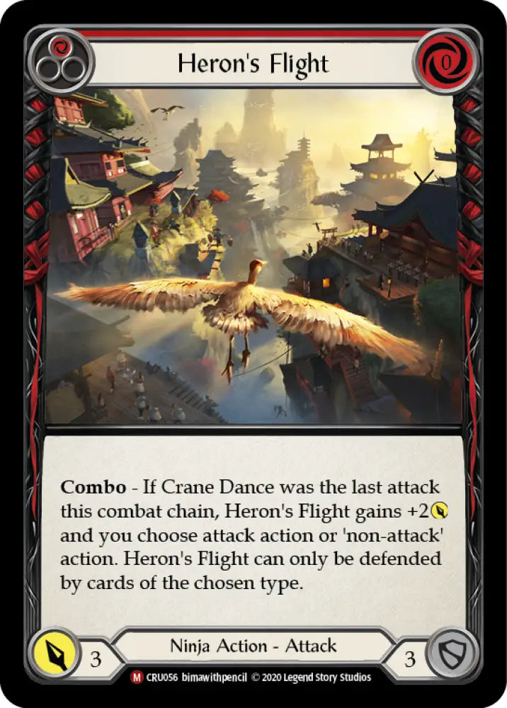 Heron’s Flight [Crucible of War 1st Edition] 1st Edition Rainbow Foil - Flesh And Blood Single
