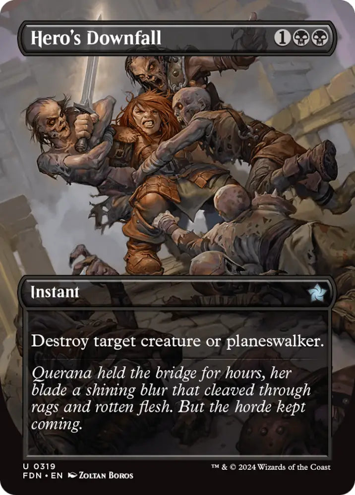 Hero’s Downfall (Borderless) [Foundations] - MTG Single