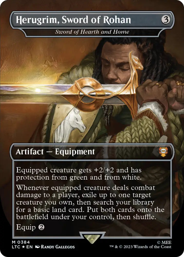 Herugrim Sword of Rohan - Sword of Hearth and Home (Surge Foil Realms and Relics) [The Lord of the Rings: Tales of