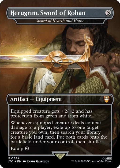 Herugrim Sword of Rohan - Sword of Hearth and Home (Surge Foil Realms and Relics) [The Lord of the Rings: Tales of