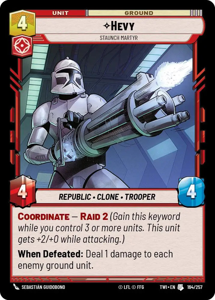 Hevy - Staunch Martyr (164/257) [Twilight of the Republic] - Star Wars: Unlimited Single