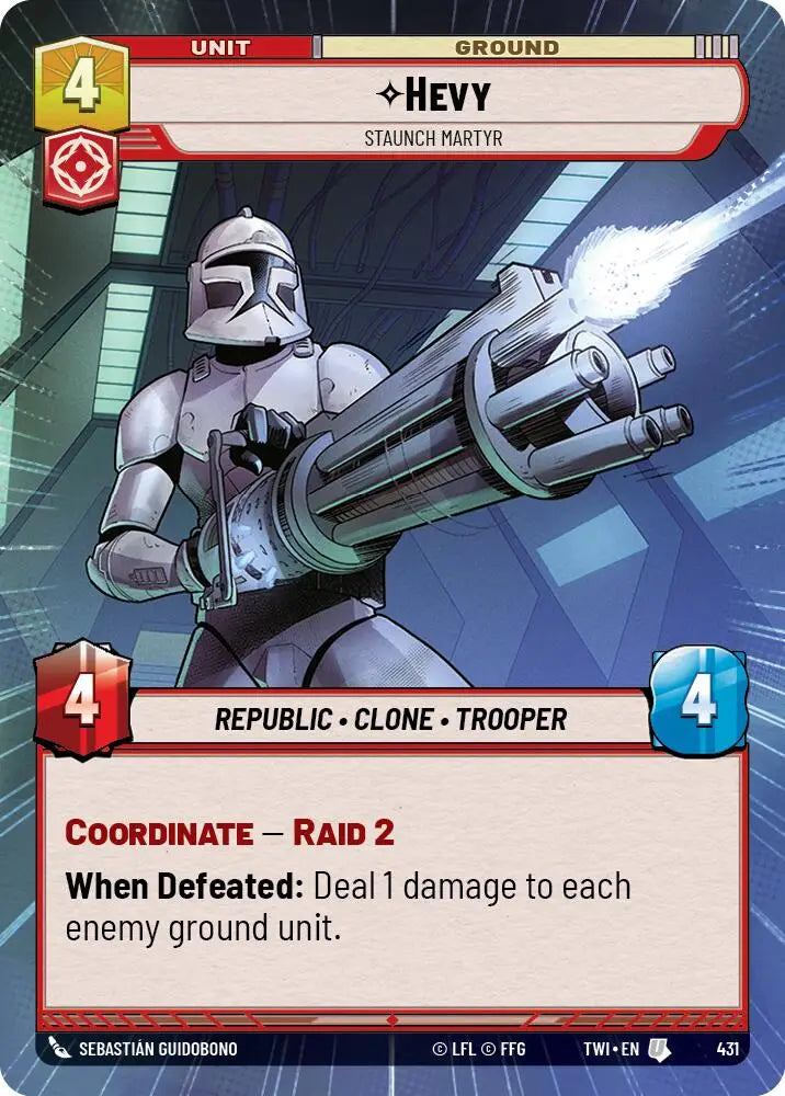 Hevy - Staunch Martyr (Hyperspace) (431) [Twilight of the Republic] - Star Wars: Unlimited Single