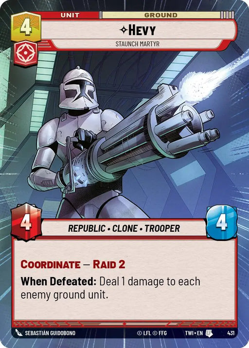 Hevy - Staunch Martyr (Hyperspace) (431) [Twilight of the Republic] - Star Wars: Unlimited Single