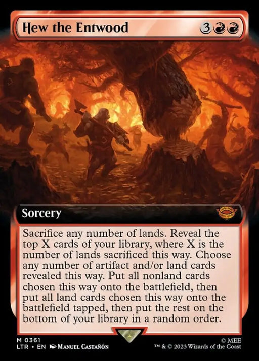 Hew the Entwood (Extended Art) [The Lord of the Rings: Tales of Middle-Earth] - MTG Single