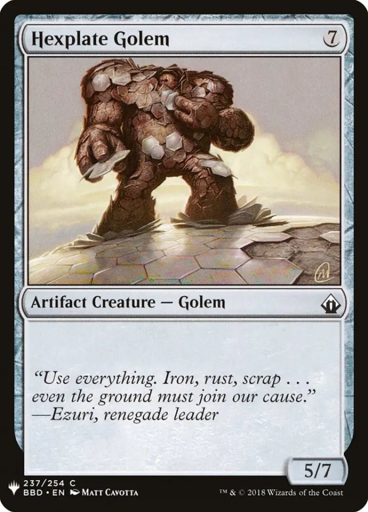 Hexplate Golem [Mystery Booster] - MTG Single