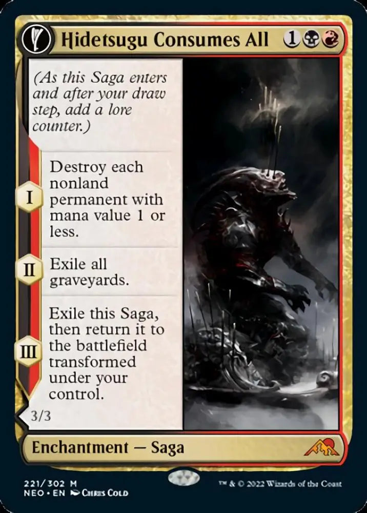 Hidetsugu Consumes All // Vessel of the All-Consuming [Kamigawa: Neon Dynasty] - MTG Single