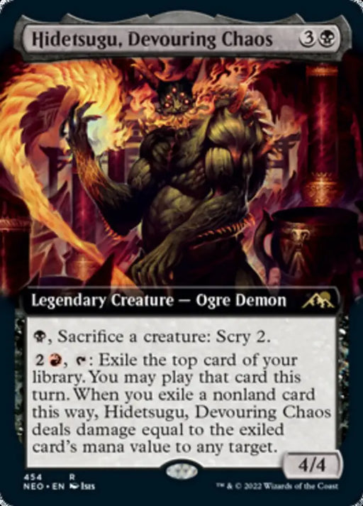 Hidetsugu Devouring Chaos (Extended Art) [Kamigawa: Neon Dynasty] - MTG Single