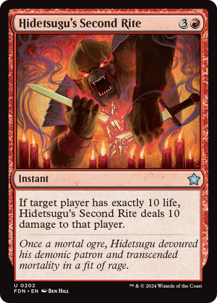Hidetsugu’s Second Rite [Foundations] - MTG Single