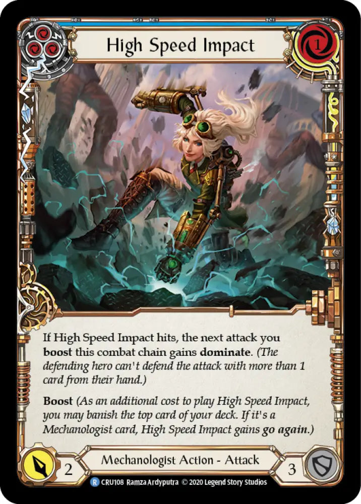High Speed Impact (Blue) [Crucible of War 1st Edition] 1st Edition Normal - Flesh And Blood Single