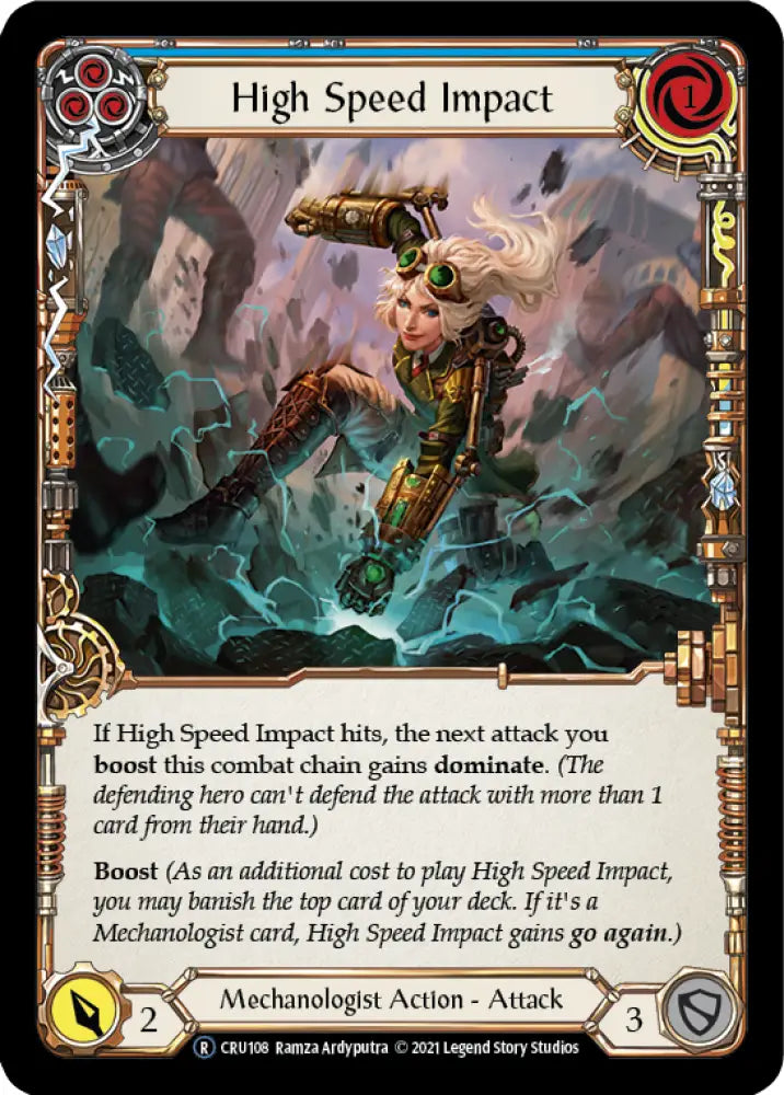 High Speed Impact (Blue) [Crucible of War Unlimited] Unlimited Rainbow Foil - Flesh And Blood Single