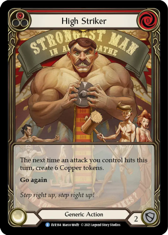 High Striker (Red) [Everfest] 1st Edition Extended Art Rainbow Foil - Flesh And Blood Single
