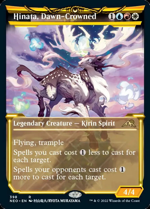 Hinata Dawn-Crowned (Showcase Soft Glow) [Kamigawa: Neon Dynasty] - MTG Single