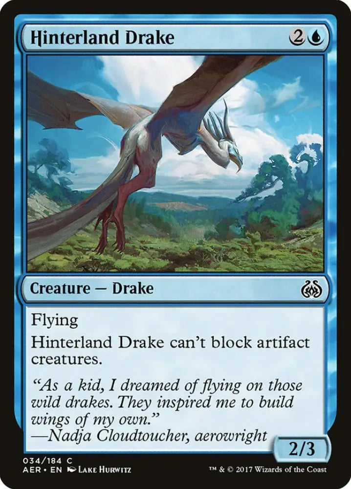 Hinterland Drake [Aether Revolt] - MTG Single