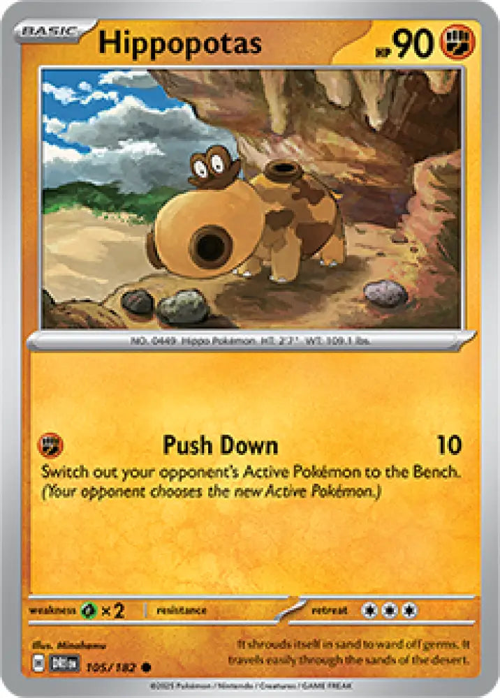 Hippopotas (105/182) [SV10: Destined Rivals] - Pokemon Single