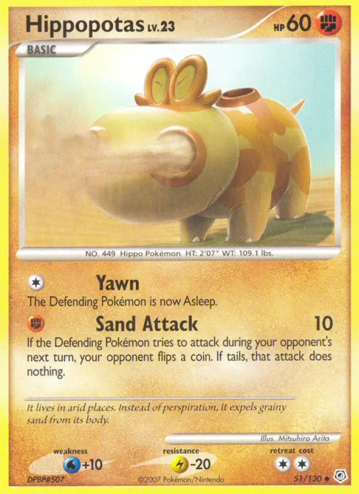 Hippopotas (51/130) [Diamond & Pearl: Base Set] - Pokemon Single