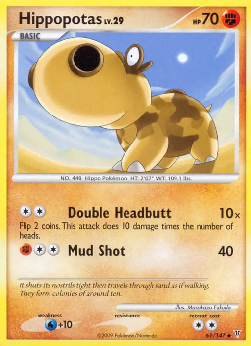 Hippopotas (61/147) [Platinum: Supreme Victors] - Pokemon Single