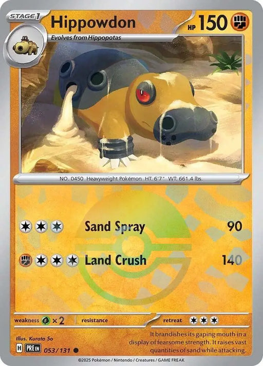 Hippowdon (053/131) (Poke Ball Pattern) [Scarlet & Violet: Prismatic Evolutions] - Pokemon Single