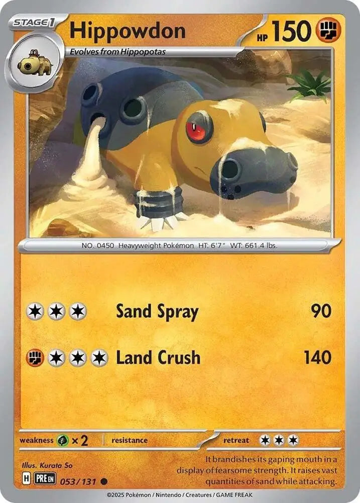 Hippowdon (053/131) [Scarlet & Violet: Prismatic Evolutions] - Pokemon Single