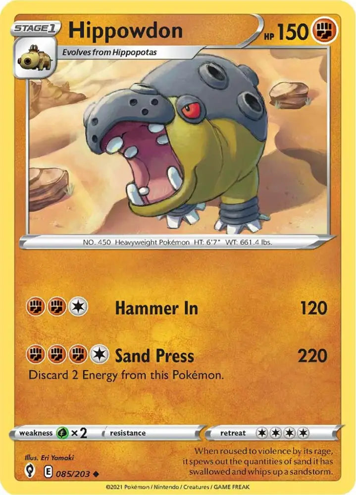 Hippowdon (085/203) [Sword & Shield: Evolving Skies] - Pokemon Single