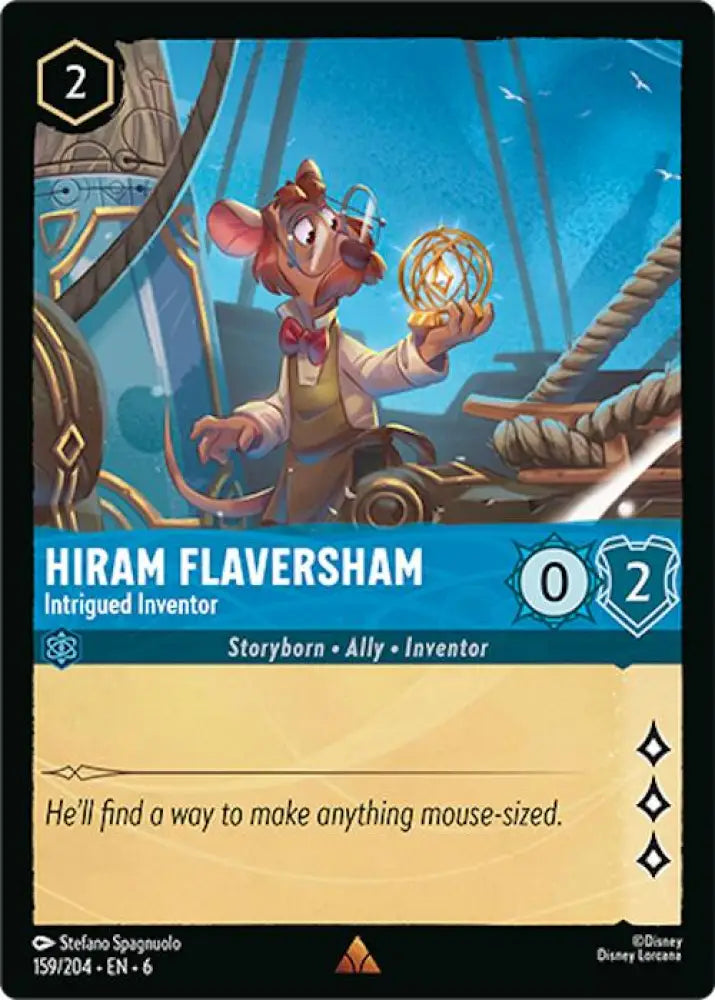 Hiram Flaversham - Intrigued Inventor (159/204) [Azurite Sea] - Lorcana Single