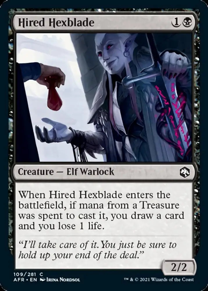Hired Hexblade [Dungeons & Dragons: Adventures in the Forgotten Realms] - MTG Single