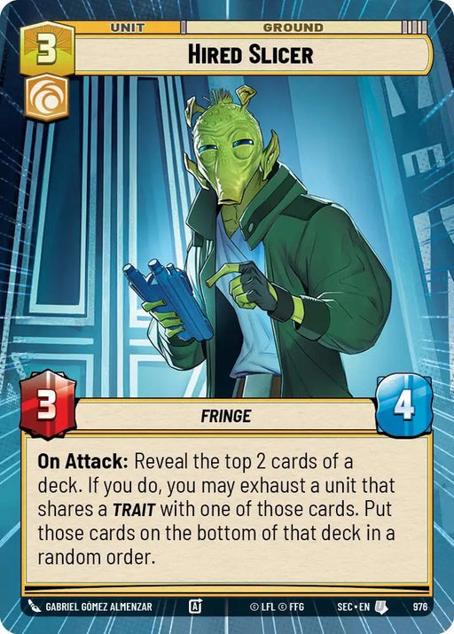 Hired Slicer (Hyperspace Foil) (976) [Secrets of Power]