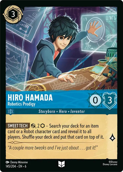 Hiro Hamada - Robotics Prodigy (145/204) [Azurite Sea] - Lorcana Single