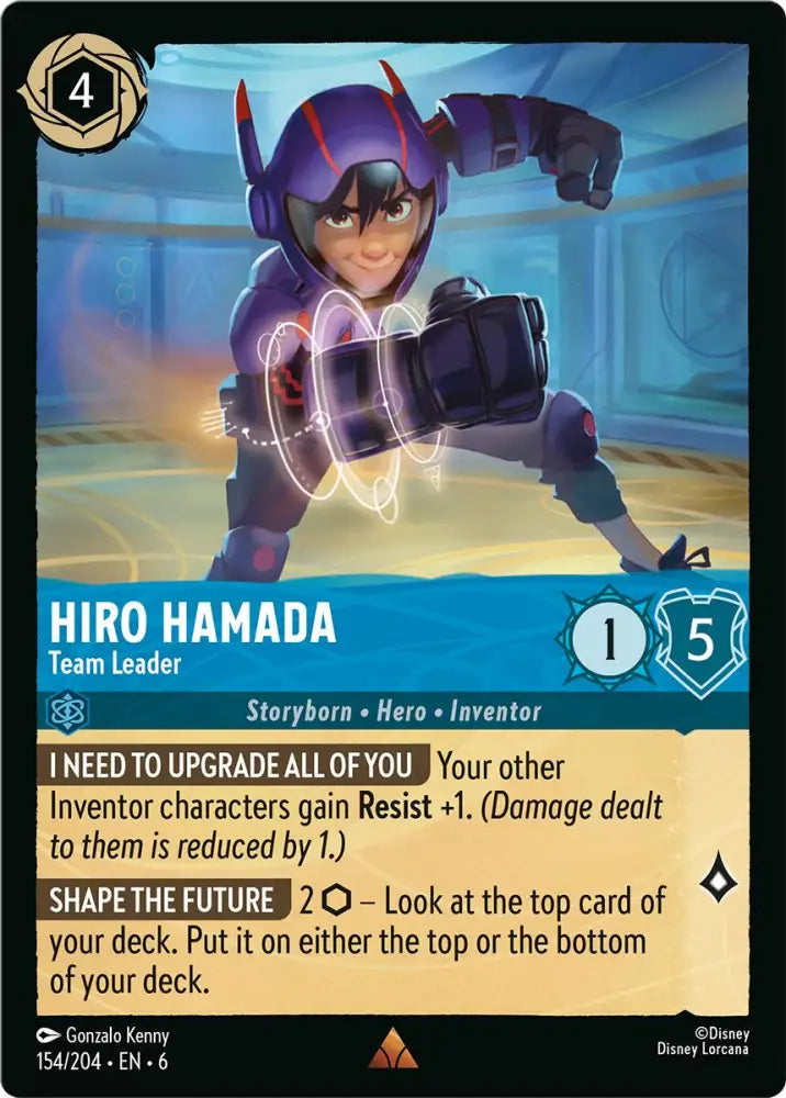 Hiro Hamada - Team Leader (154/204) [Azurite Sea] - Lorcana Single
