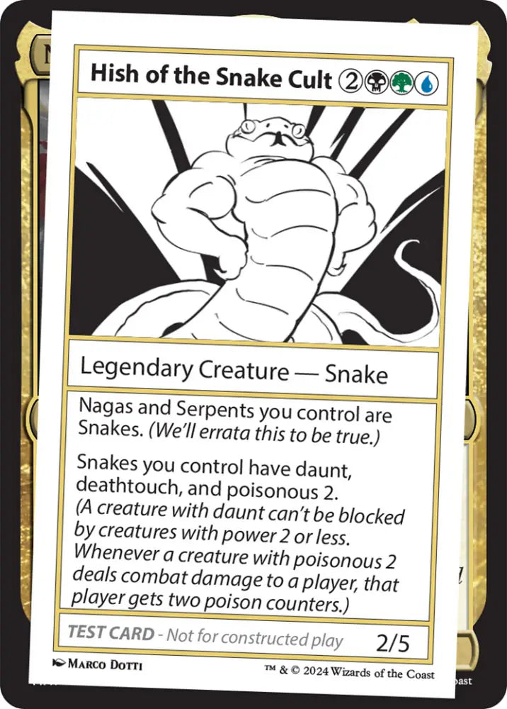 Hish of the Snake Cult [Mystery Booster 2 Playtest Cards] - MTG Single