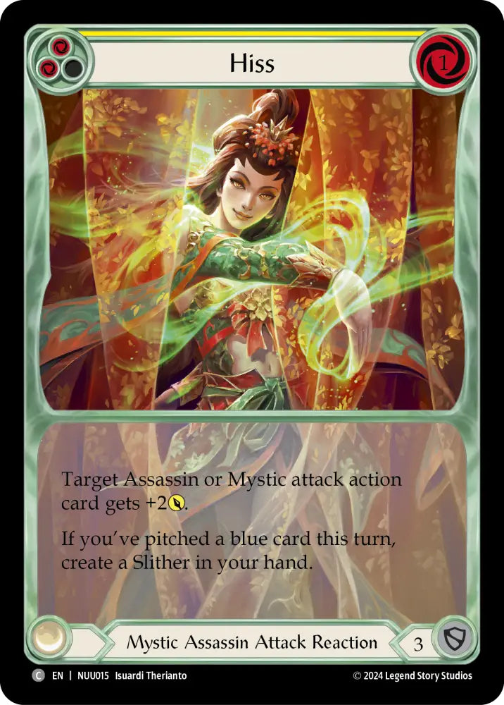 Hiss (Yellow) [Part the Mistveil] (Nuu Blitz Deck) - Flesh And Blood Single