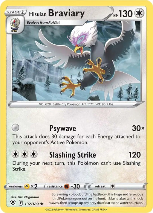 Hisuian Braviary (132/189) [Sword & Shield: Astral Radiance] - Pokemon Single