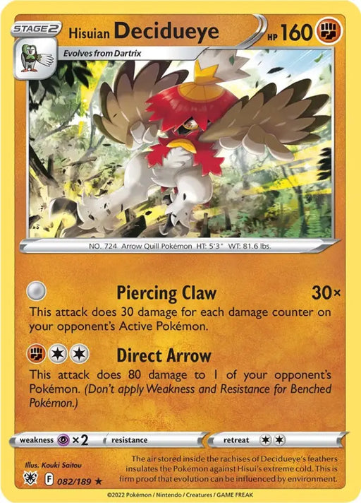 Hisuian Decidueye (082/189) [Sword & Shield: Astral Radiance] - Pokemon Single