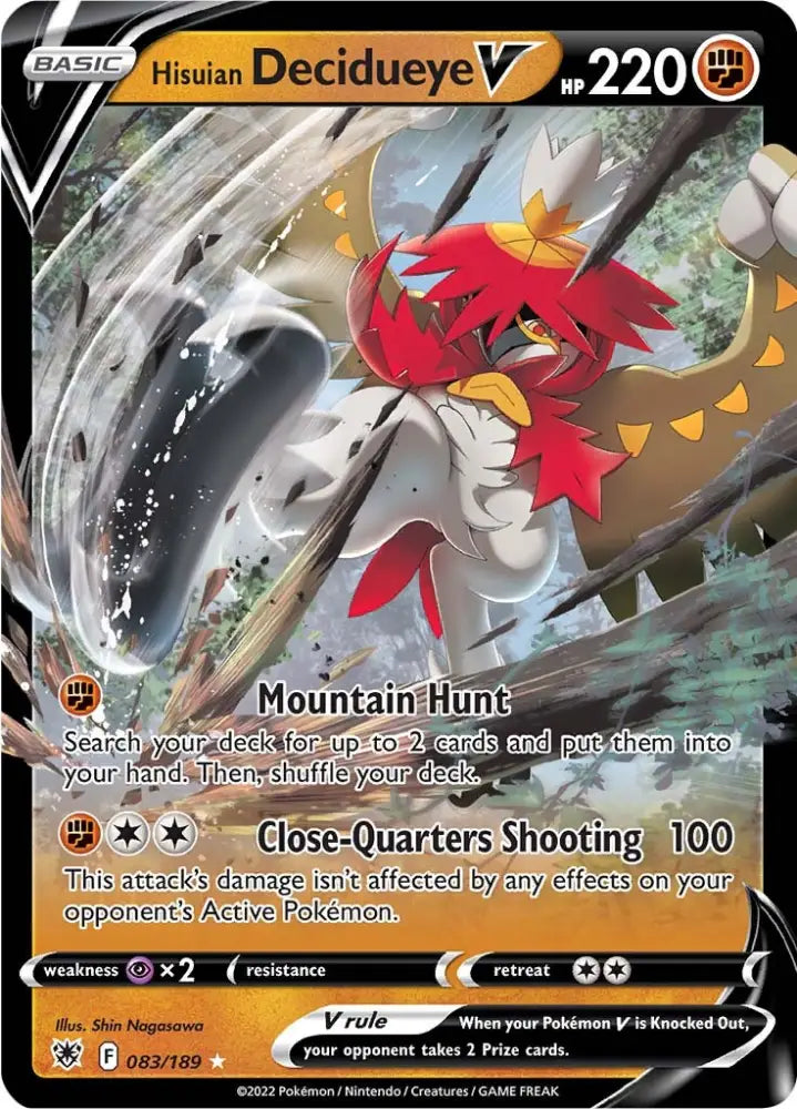 Hisuian Decidueye V (083/189) [Sword & Shield: Astral Radiance] - Pokemon Single