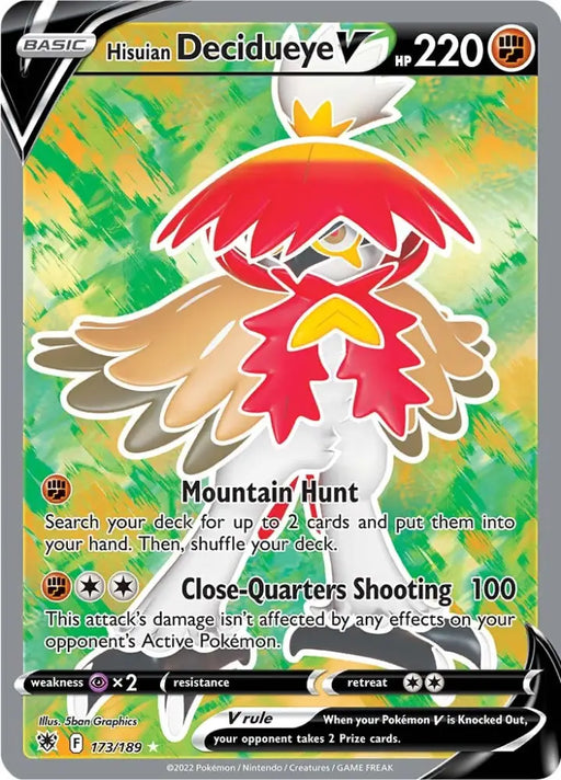 Hisuian Decidueye V (173/189) [Sword & Shield: Astral Radiance] - Pokemon Single