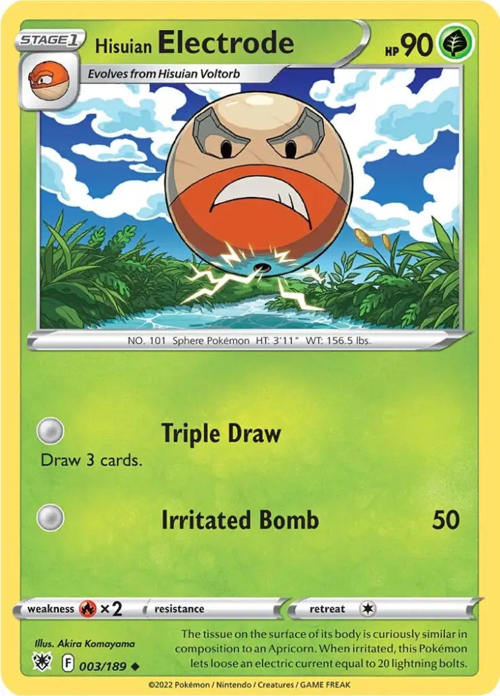 Hisuian Electrode (003/189) [Sword & Shield: Astral Radiance] - Pokemon Single