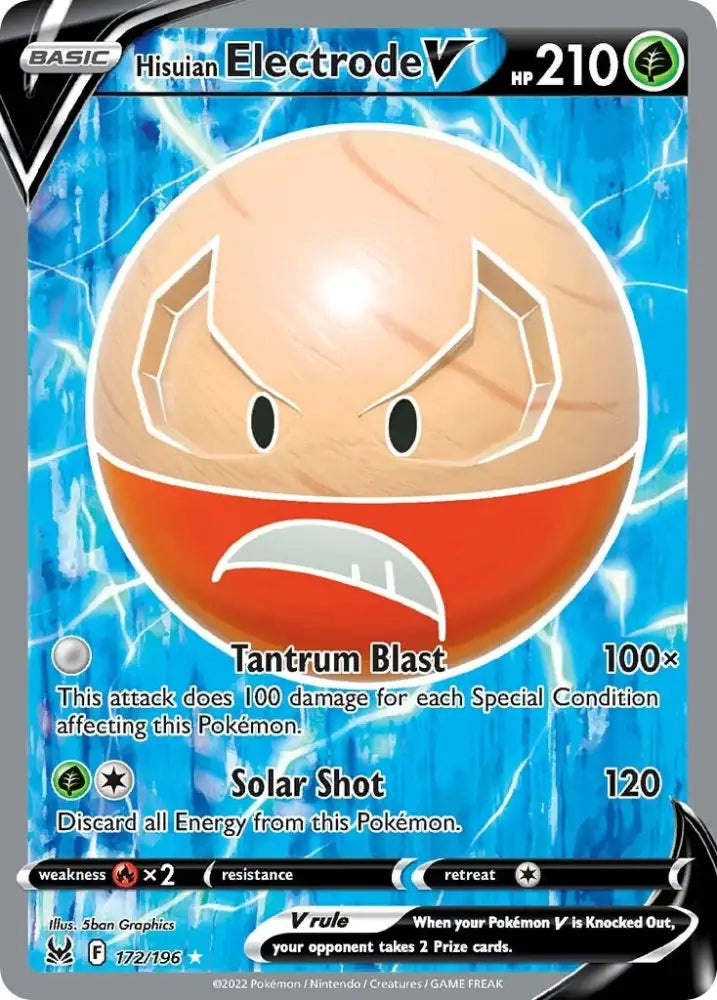 Hisuian Electrode V (172/196) [Sword & Shield: Lost Origin] - Pokemon Single
