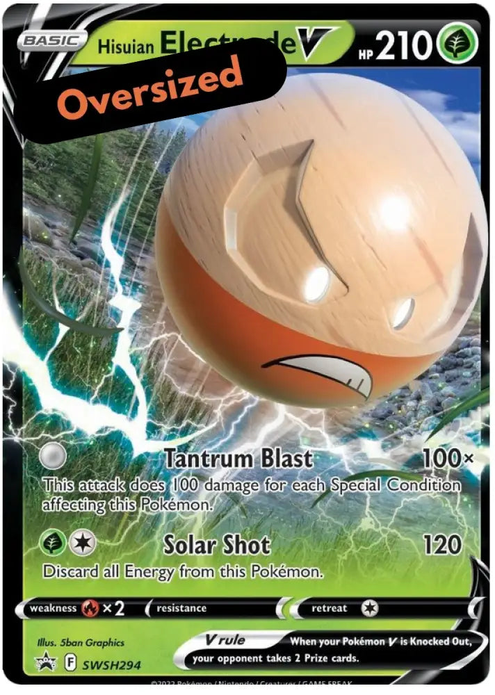 Hisuian Electrode V (SWSH294) (Jumbo Card) [Sword & Shield: Black Star Promos] - Pokemon Single