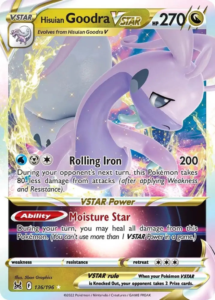 Hisuian Goodra VSTAR (136/196) [Sword & Shield: Lost Origin] - Pokemon Single